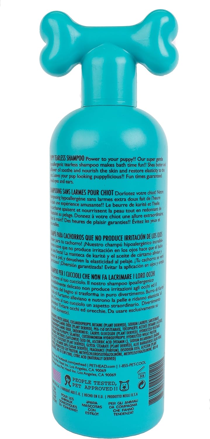 Pet Head Shampoo Hipoalergénico sin lágrimas Puppy Fun 16.1 oz (475 ml)