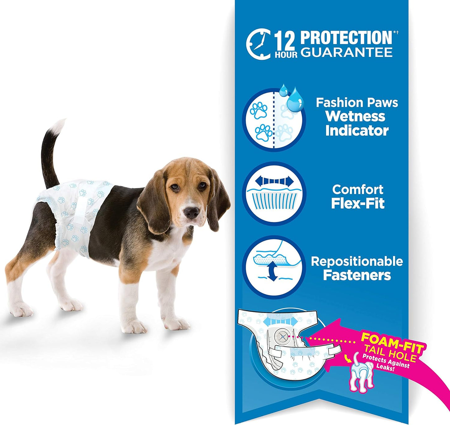 Wee-Wee Pañales con indicador de humedad para perros, talla Mediana