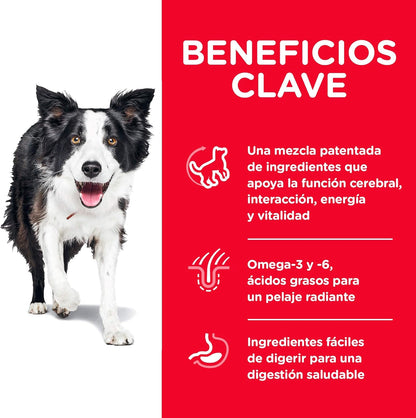 Hill's Science Diet, Alimento para Perro Youthful Vitality 7+ años, Croquetas (bulto) 5.7kg