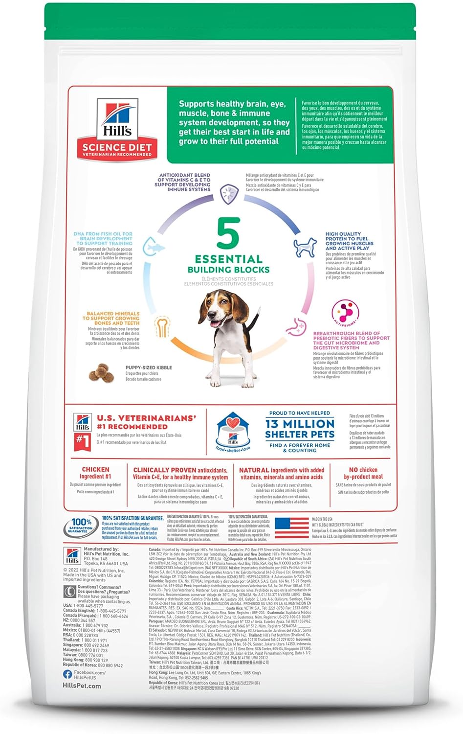 Hill's Science Diet, Alimento para Perro Puppy (Cachorro) Receta Original, Croquetas
