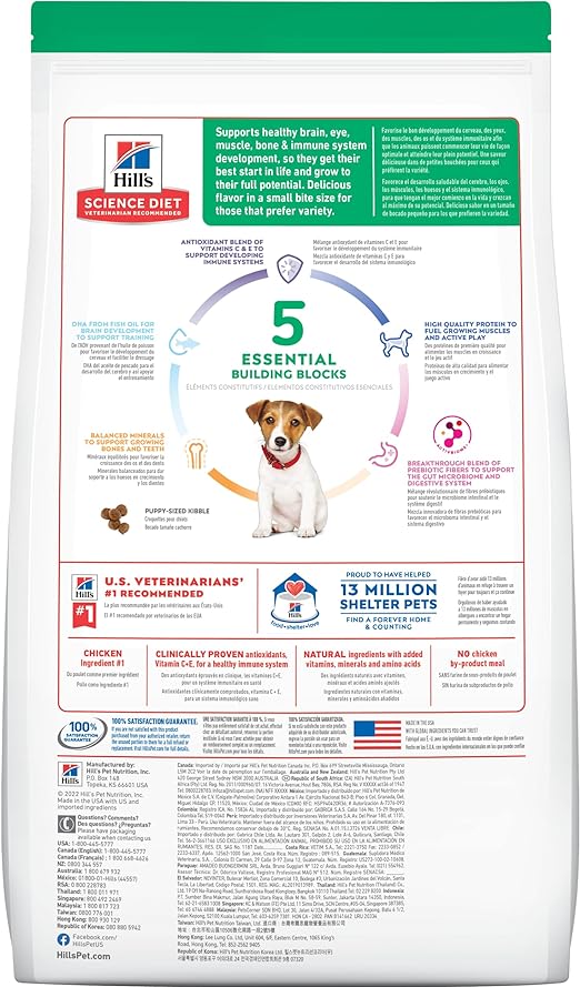 Hill's Science Diet, Alimento para Perro Puppy (Cachorro) Small Bites, Seco