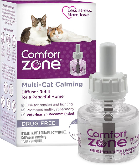 Comfort Zone Repuesto, Calmante Para Uno o Varios Gatos (48 ml)