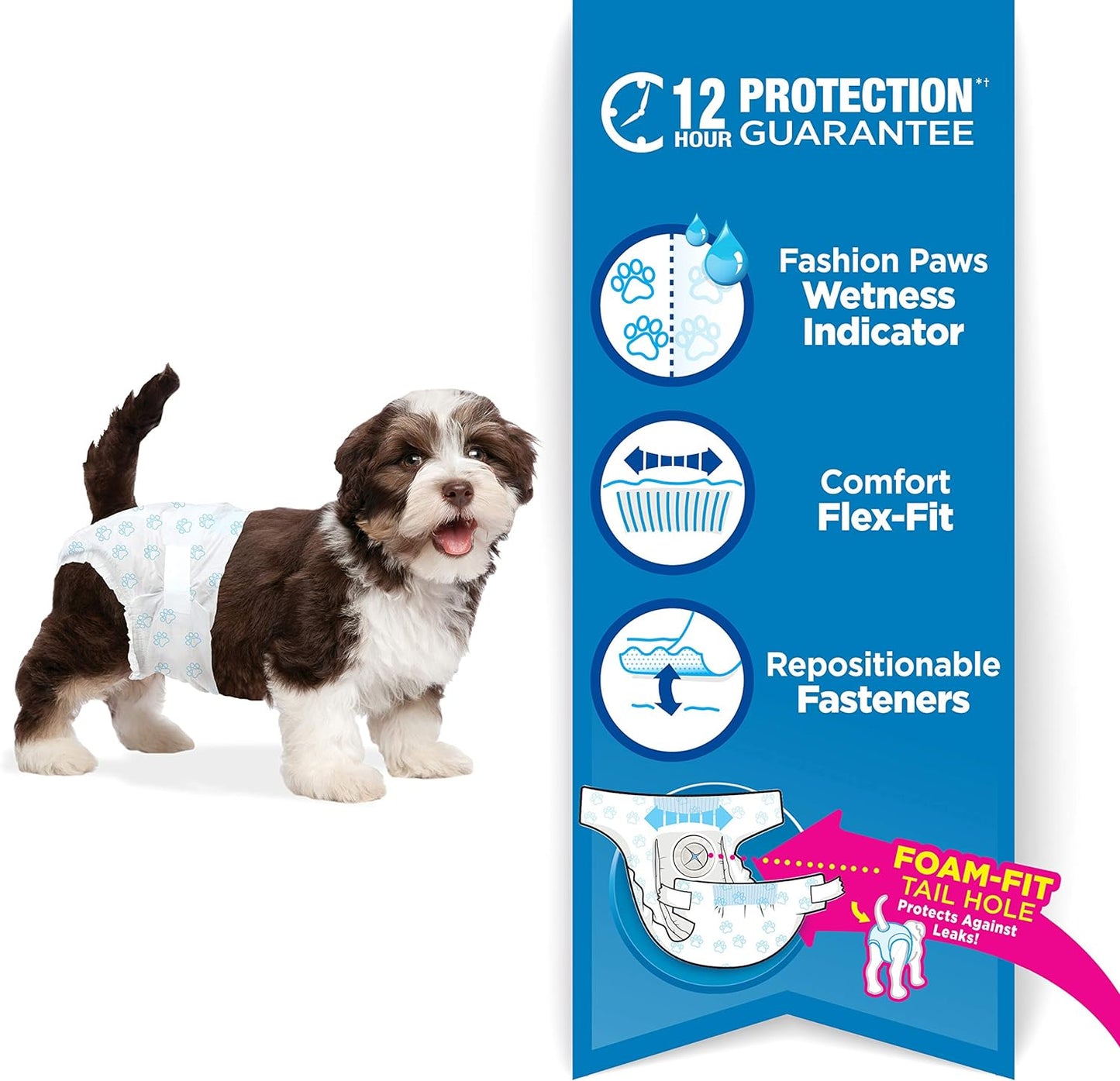 Wee-Wee Pañales con indicador de humedad para perros, talla Ch