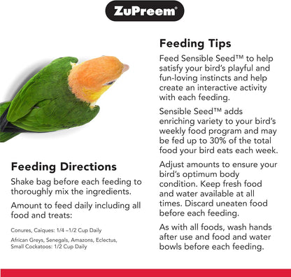 ZuPreem Sensible Seed Alimento para Pájaros Medianos 906 gr (2 lb)