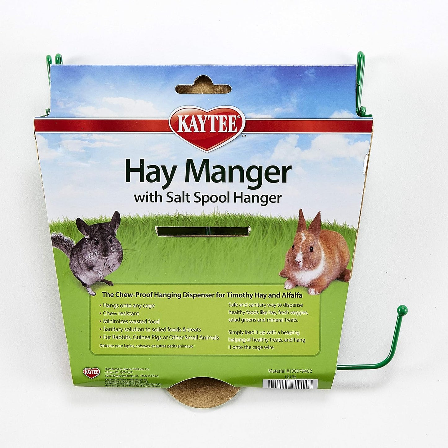 Comedero para Heno Kaytee con Colgador de Sal para Animales Pequeños