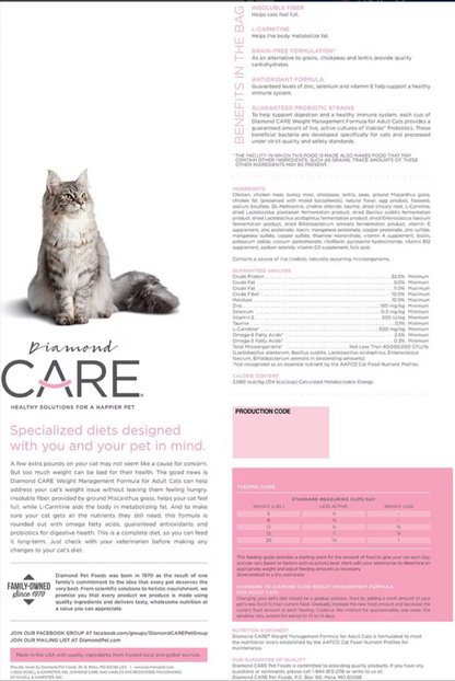 DIAMOND CARE-WEIGHT MANAGEMENT CAT 2.72 Kg