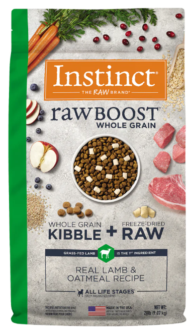 Instinct Raw Boost Cordero con Carne Cruda con Granos y Arroz Integral (Perros) - Petopia