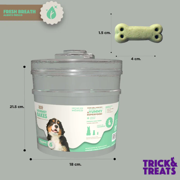 Bote Aliento Fresco (No incluye galletas) Contenedor Trick & Treats - Petopia