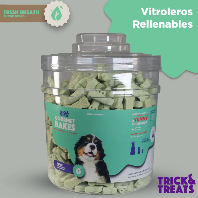 Bote Aliento Fresco (No incluye galletas) Contenedor Trick & Treats - Petopia
