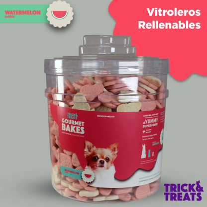 Bote Be Mine Sandia (No incluye galletas) Contenedor Trick & Treats - Petopia