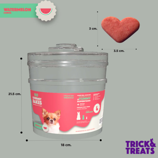 Bote Pay de Fresa (No incluye galletas) Contenedor Trick & Treats - Petopia