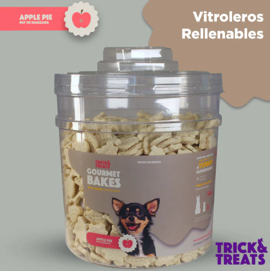 Bote Pay de Manzana (No incluye galletas) Contenedor Trick & Treats - Petopia