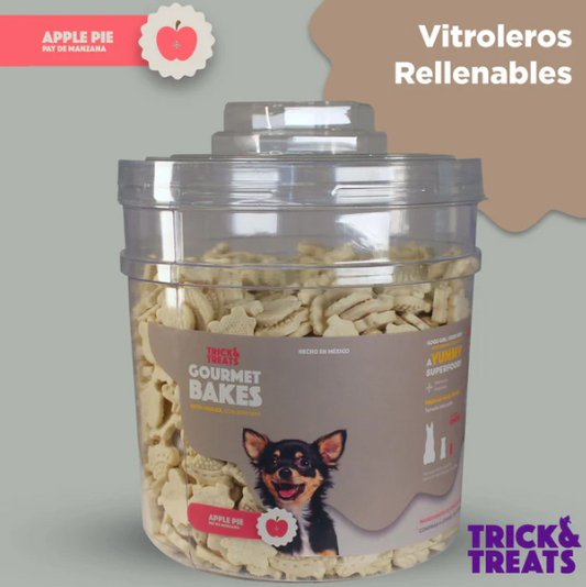 Bote Pay de Manzana (No incluye galletas) Contenedor Trick & Treats - Petopia