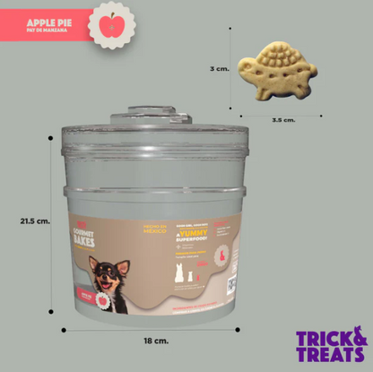 Bote Pay de Manzana (No incluye galletas) Contenedor Trick & Treats - Petopia