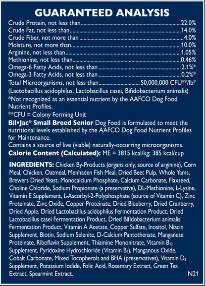 Bil-Jac Perro Senior Raza Pequeña