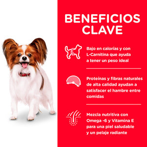 Hill's Science Diet, Alimento para Perro Adulto Raza Pequeña Light