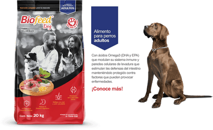 BIOFEED PERRO ADULTO RAZAS MEDIANAS Y GRANDES 20 KG
